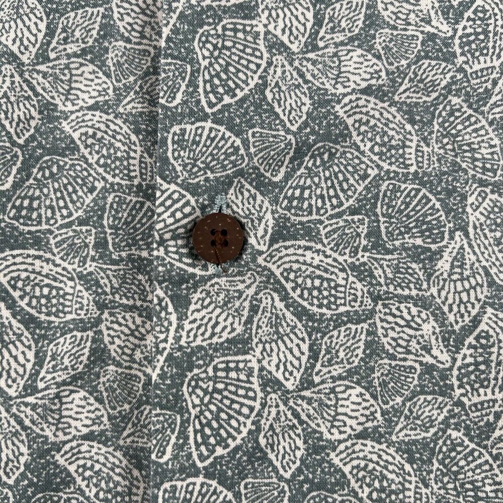 LL Bean Shirt Men’s‎ XL Green Shell Print Traditional Fit Shirt Sleeve Button Up - Picture 8 of 16